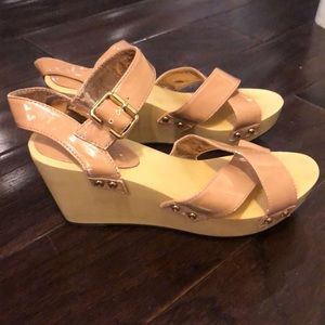 Gap Wooden Clogs/Wedges Blush Pink Women’s Size 8